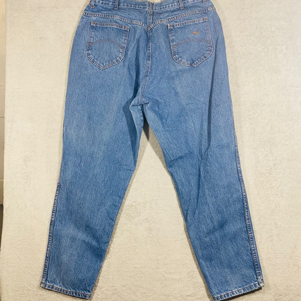 Vintage Chic Tapered Leg Jeans Womens 22W Blue Vintage High Rise Made in USA - Picture 14 of 16